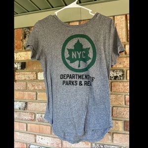Gray NYC parks department T-shirt
